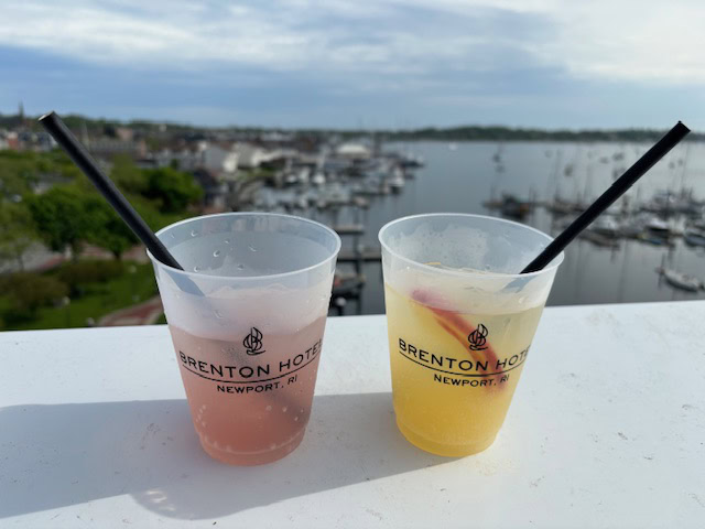 The rooftop bar at the Brenton Hotel offers some amazing views!