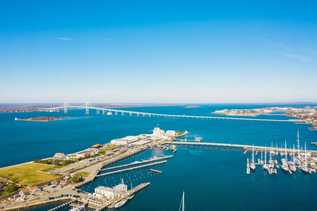 The Restaurant at Newport Harbor Island Resort is located on Goat Island in Newport, RI.