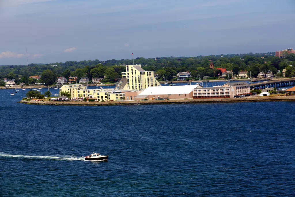 What used to be Gurney's Hotel in Newport, RI, on Goat Island is now the Newport Harbor Island Resort
