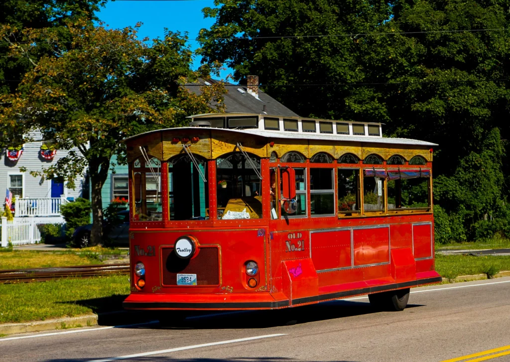 The iconic Newport Trolley is a great way for tourists to see all of Newport without worrying about parking.
