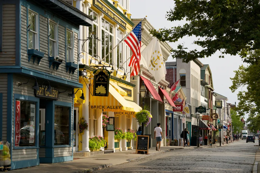 Thames Street in Newport, RI