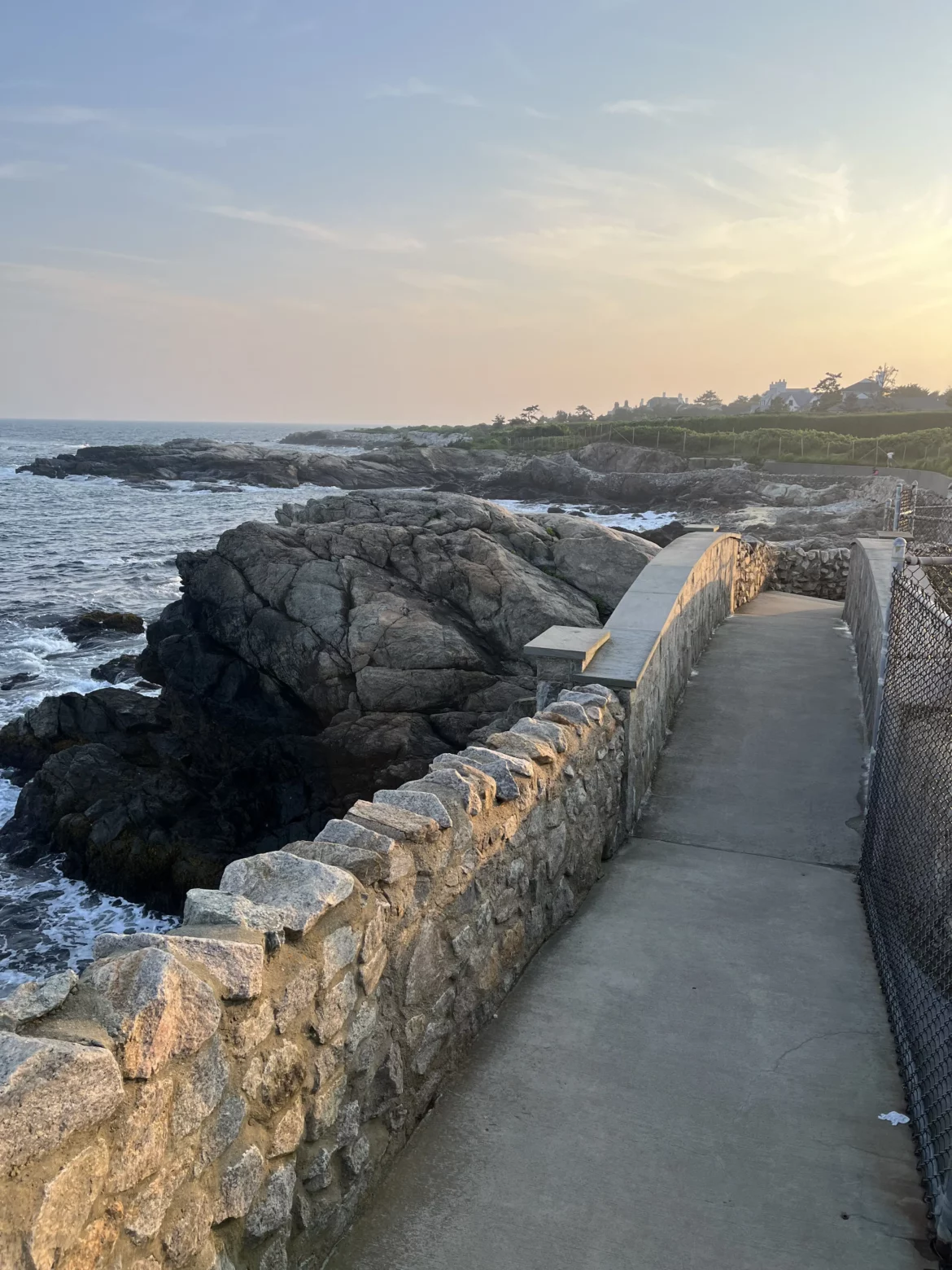 The Cliff Walk in Newport, RI, near Rough Point.