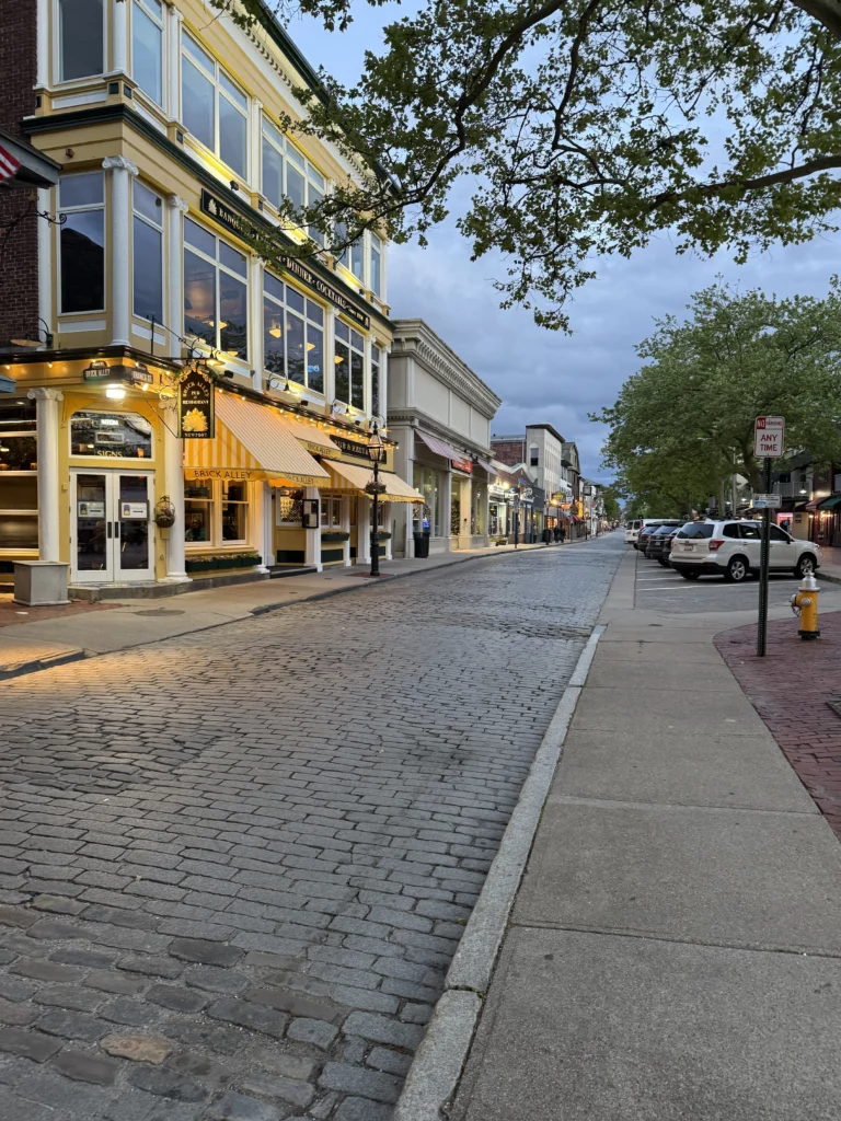 Thames Street in Newport, RI.